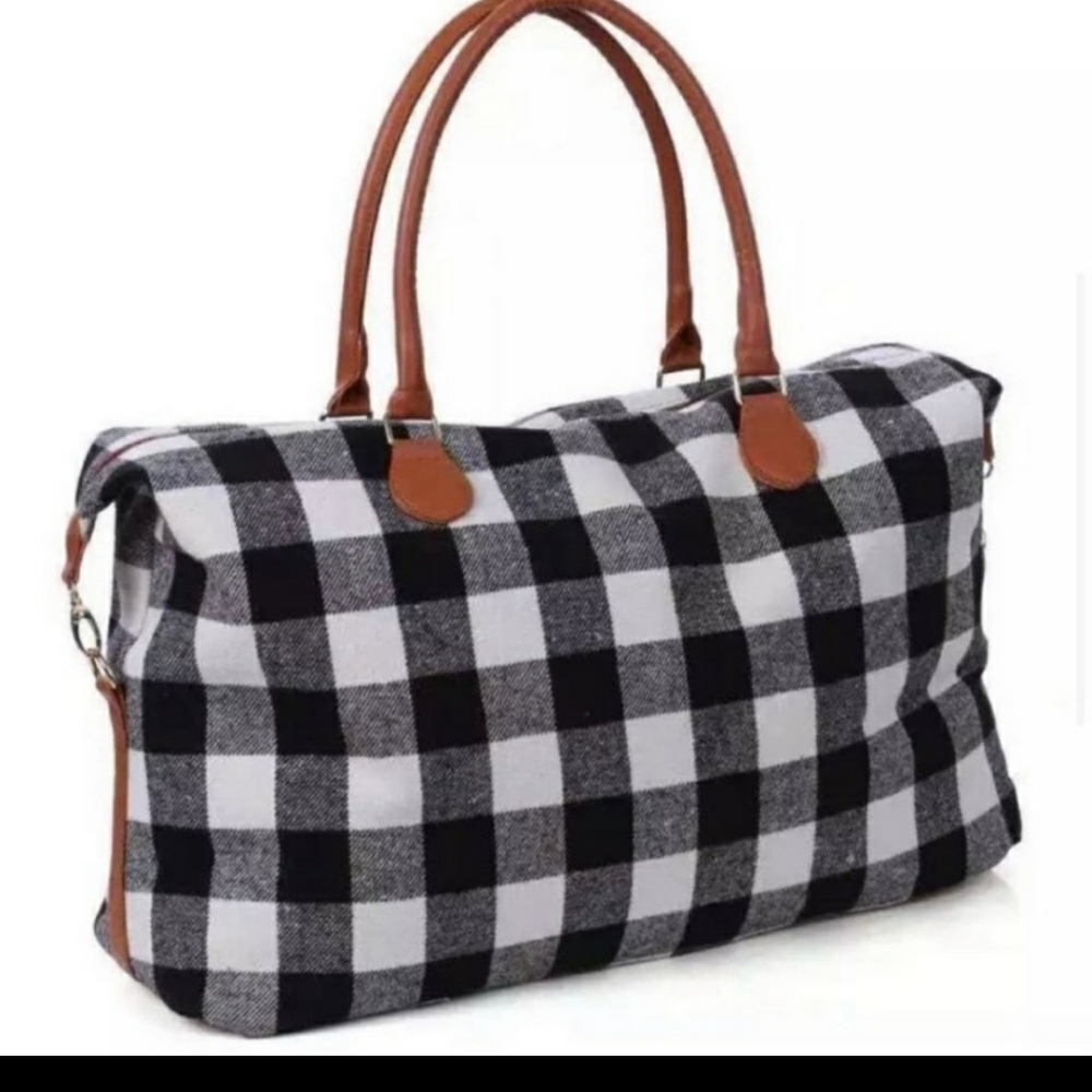 Buffalo Plaid Weekender Bag - Picture 2 of 4